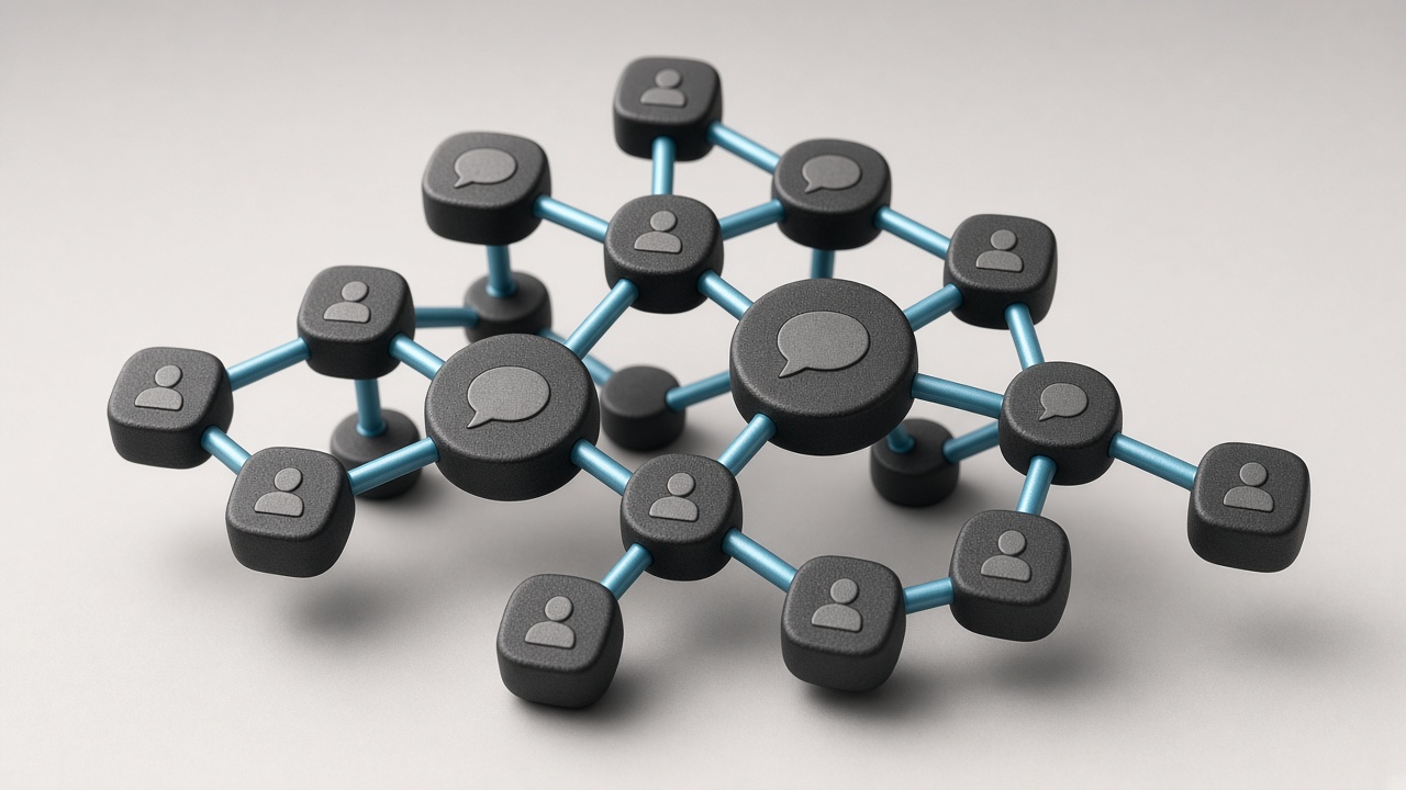 A network of people and AI agents connected into one space
